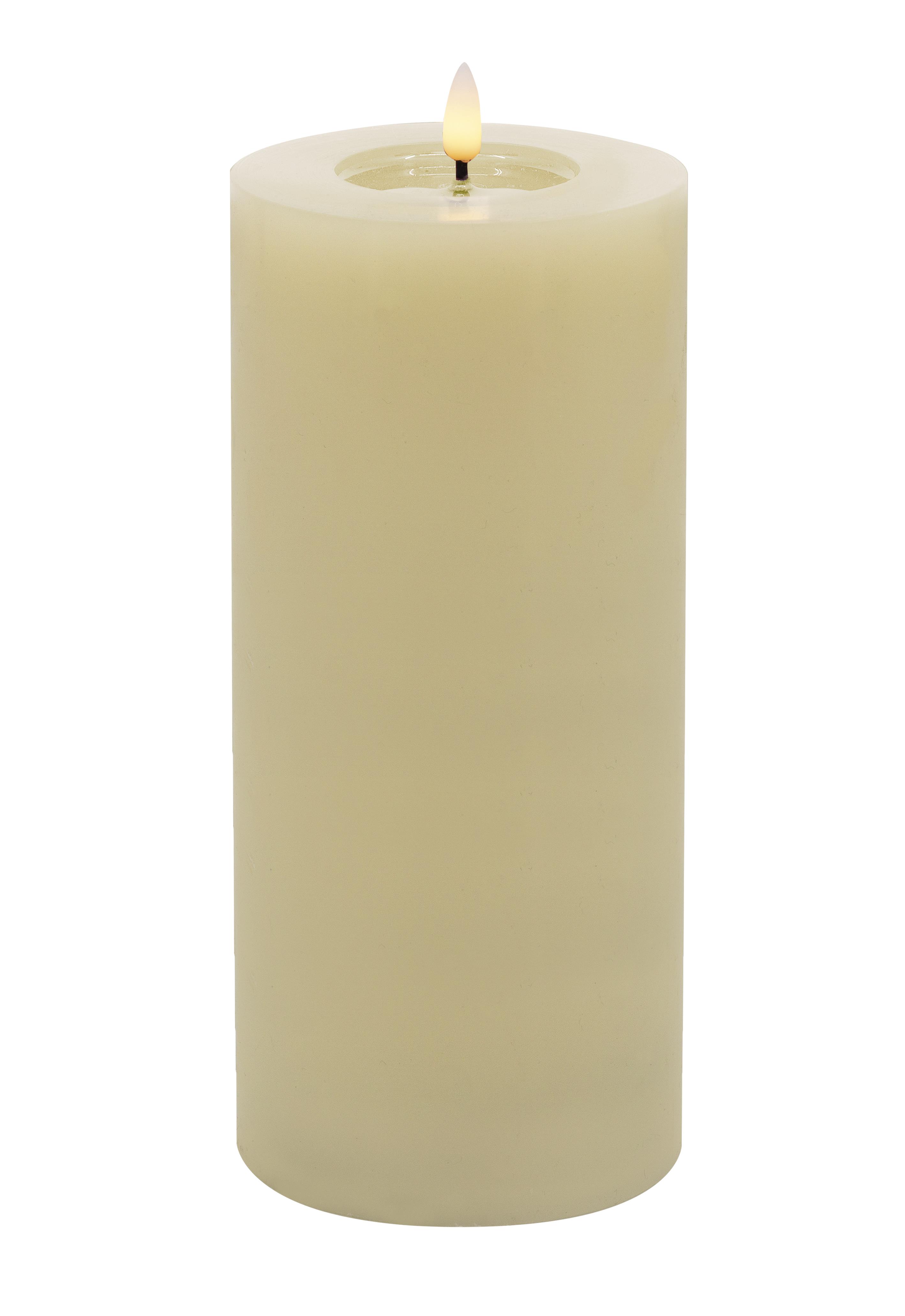 LED-Stumpenkerze Winter LED STUMPENKERZE in Beige L.C. Wholsaler LED Stumpenkerze LED Stumpenkerze in