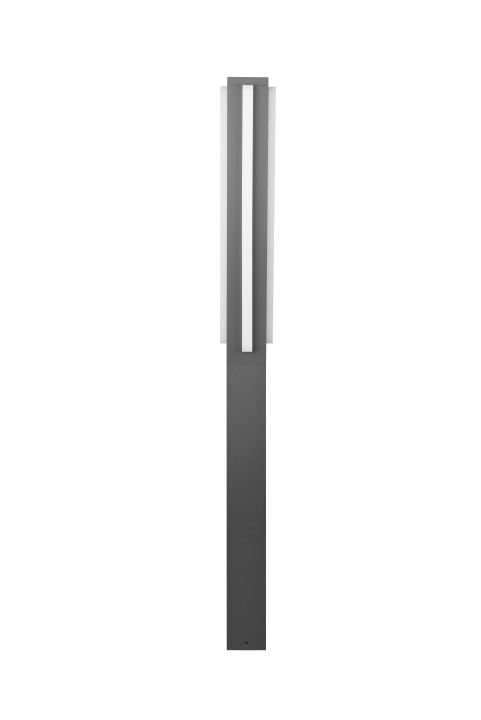 Trio LED-Pfosten MITCHELL in anthrazit, Glas Acryl weiß