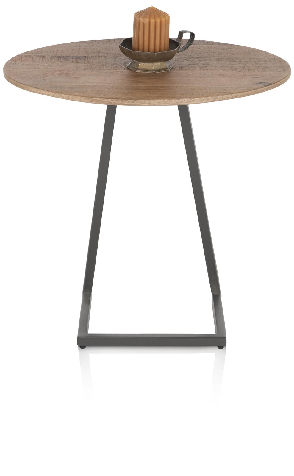 Henders & Hazel Laptoptisch TRAPANI ca. B55 H60 T44 cm in Mango furniert smoked lack. Henders & Hazel Laptoptisch TRAPANI ca. B55 H60 T44 cm in Mango furniert smoked lack., Holztisch, Runder Tisch, Metallgestell, Holzplatte, Kaminfigur