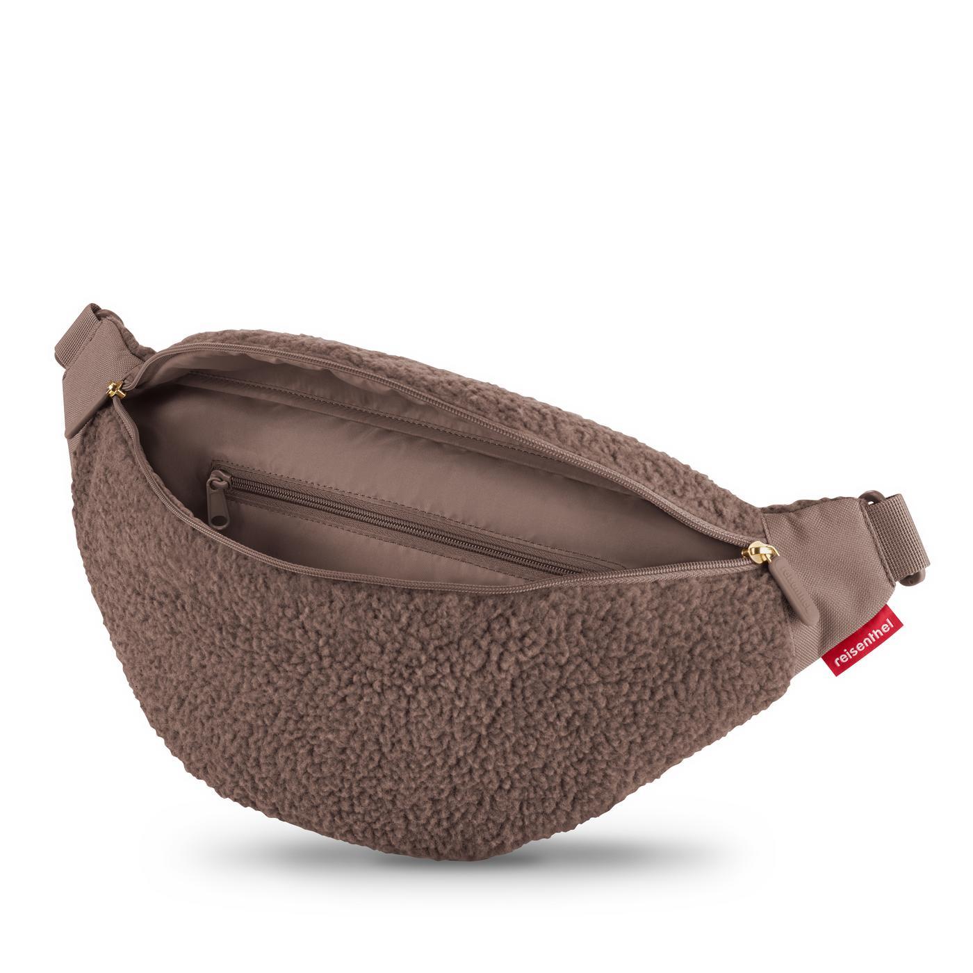 Reisenthel CITY BELTBAG in Farbe teddy chocolate, Hüfttasche, Slingbag, Felloptik, Braun, Reißverschlusstasche