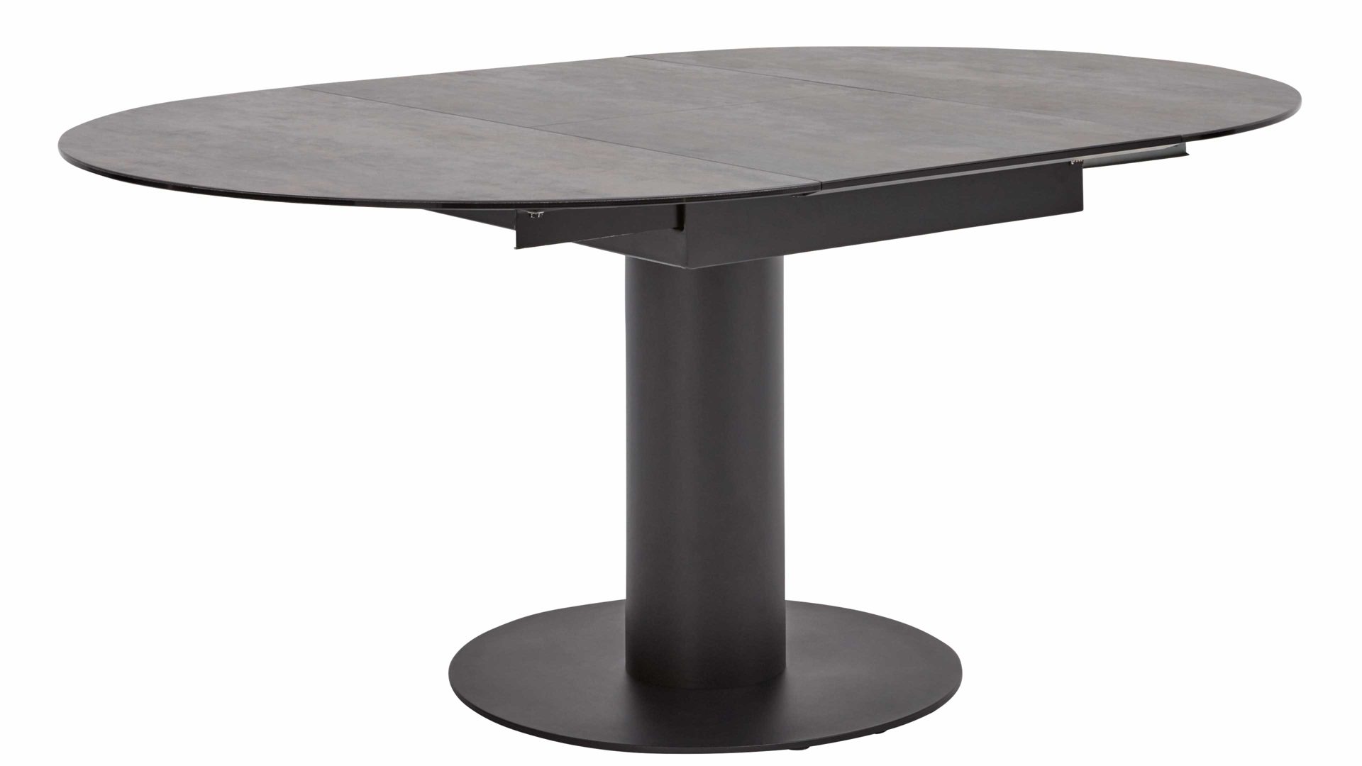 Interliving Esstisch IL 5104 Ø ca. 120cm in Platte Glaskeramik Industria/Säule schwarz