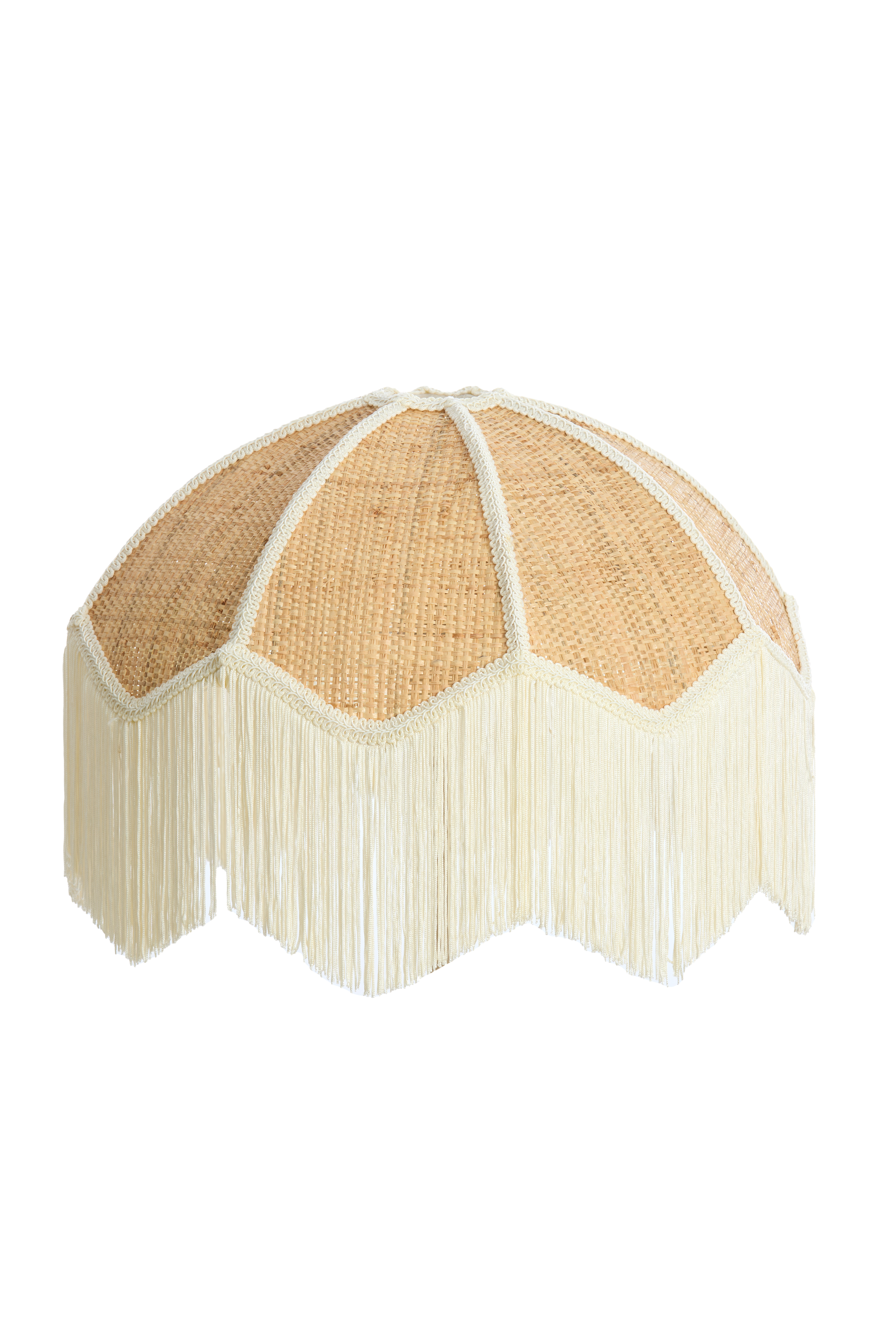 Lampenschirm Durchm. 45x35,5cm in Raffia natural+cream