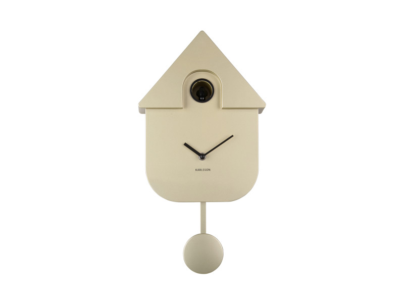 Wanduhr MODERN CUCKOO in 41x8,5x21,5 cm, Wanduhr, Kuckucksuhr, Kulturuhr, Pendeluhr, Birdhouse Uhr
