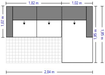Schränkorpus, Küchenzeile, Unterbau, Hängeregale, Arbeitsplatte