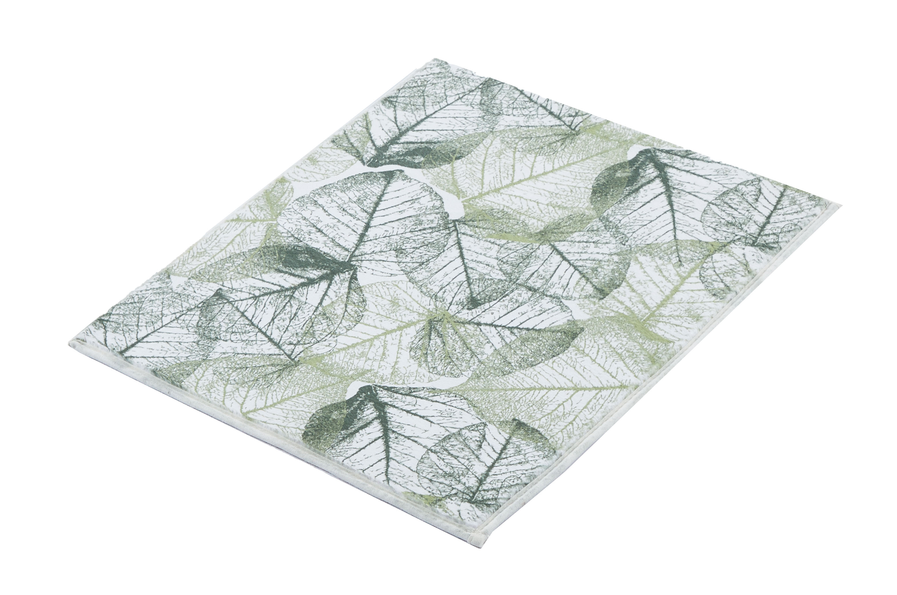 Kleine Wolke Badteppich SELVA ca. 50x60cm in Farbe Forest Kleine Wolke Badteppich SELVA ca. 50x60cm in Farbe Forest, Teppich, Vogelblatt-Muster, Grün, Laminiert, Kleiner Teppich