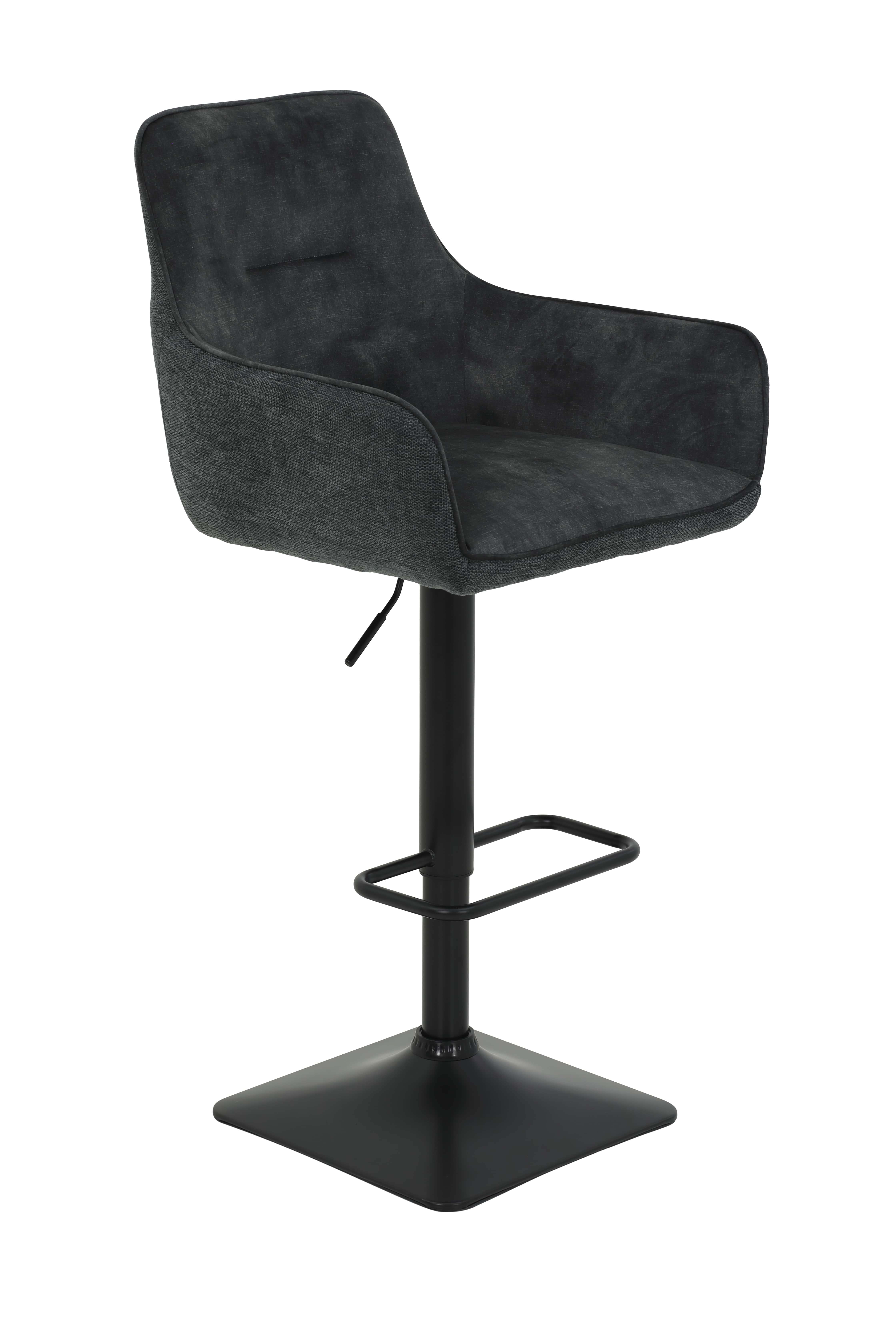 Hela Barhocker DORA H ca.B51 H97-117 T57 cm in Samtvelour anthrazit 46