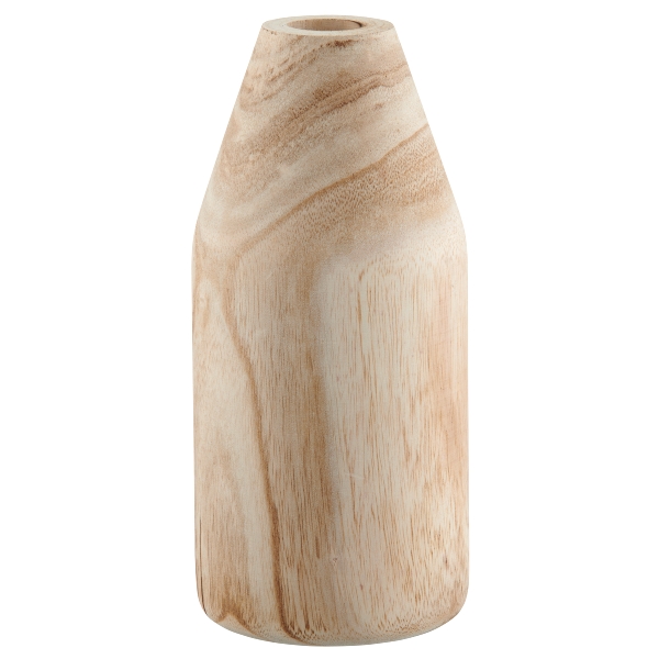Holzvase 6025504-69 in Beige Holzvase 6025504-69 in Beige, Vase, Holz, Natur, Keramik, imitiert-Holz