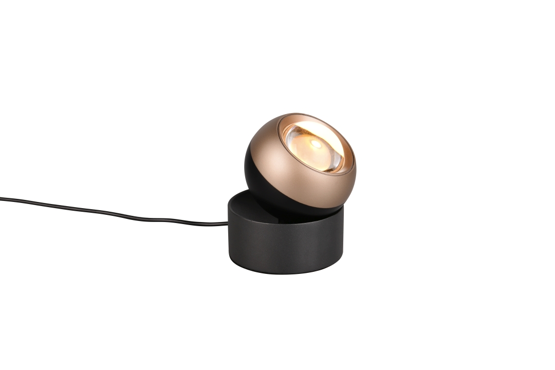 Trio Select LED-Tischleuchte ORBIT 1-flammig in Farbe schwarz matt