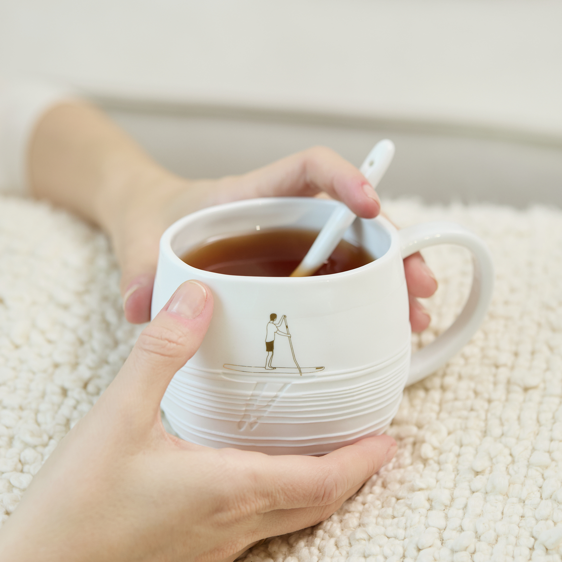 Räder Tasse lass dich treiben 380ml in Farbe weiß, Teetasse, Tee, Halter, Becher, Schaum?