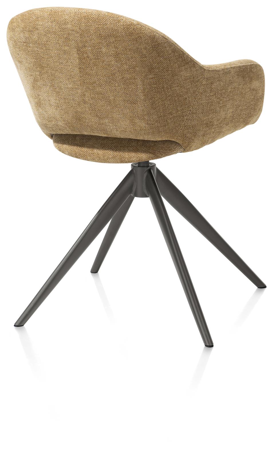 XOOON Armstuhl FINN ca. B61 H85 T63 cm in Stoff Livigno ocker