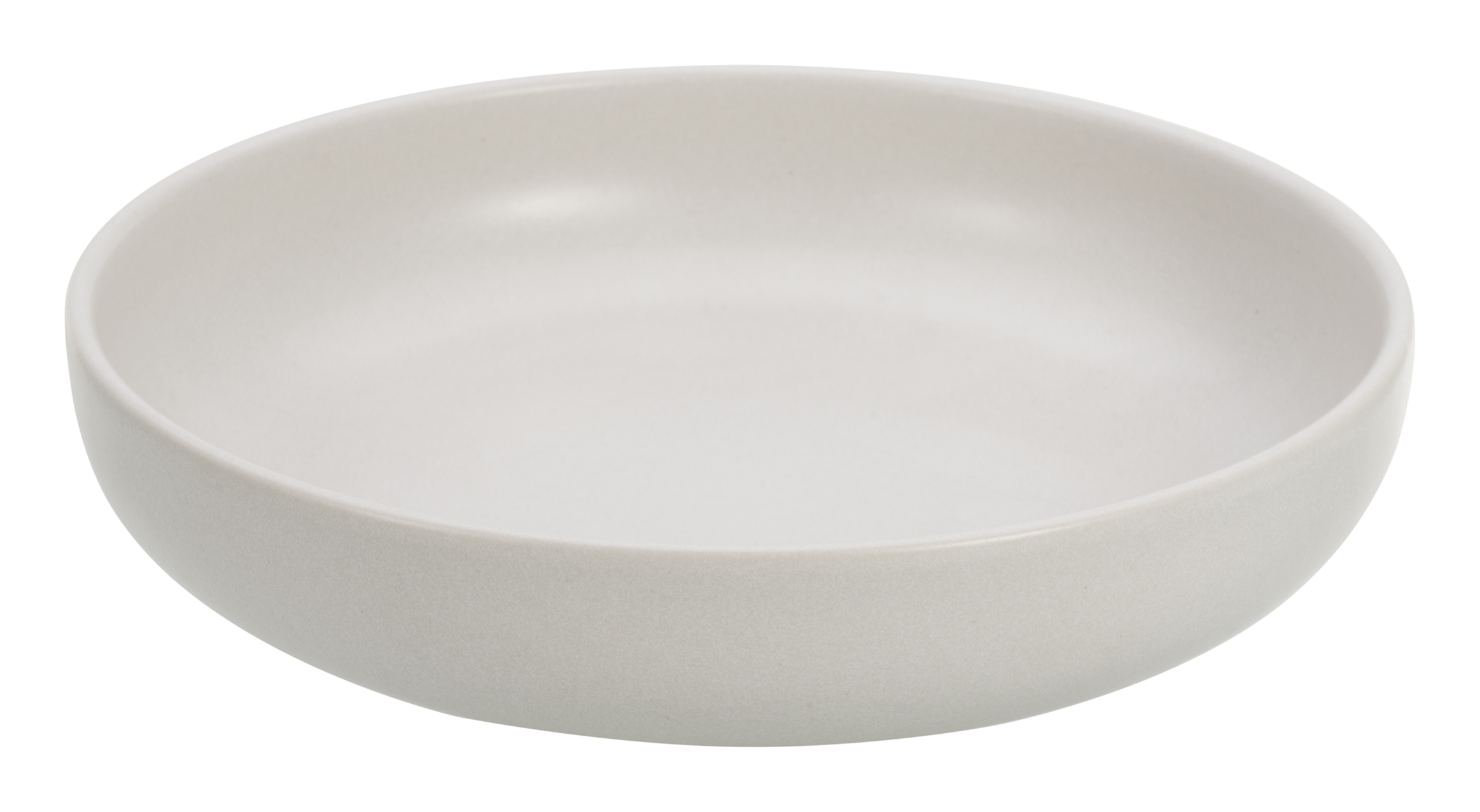 CreaTable Suppenteller Uno in Farbe Offwhite seidenmatt, Schale, Suppenschüssel, Teller, Porzellan, Töpferei