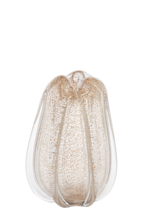 Vase MURELA in Glas klar / Flitter sand