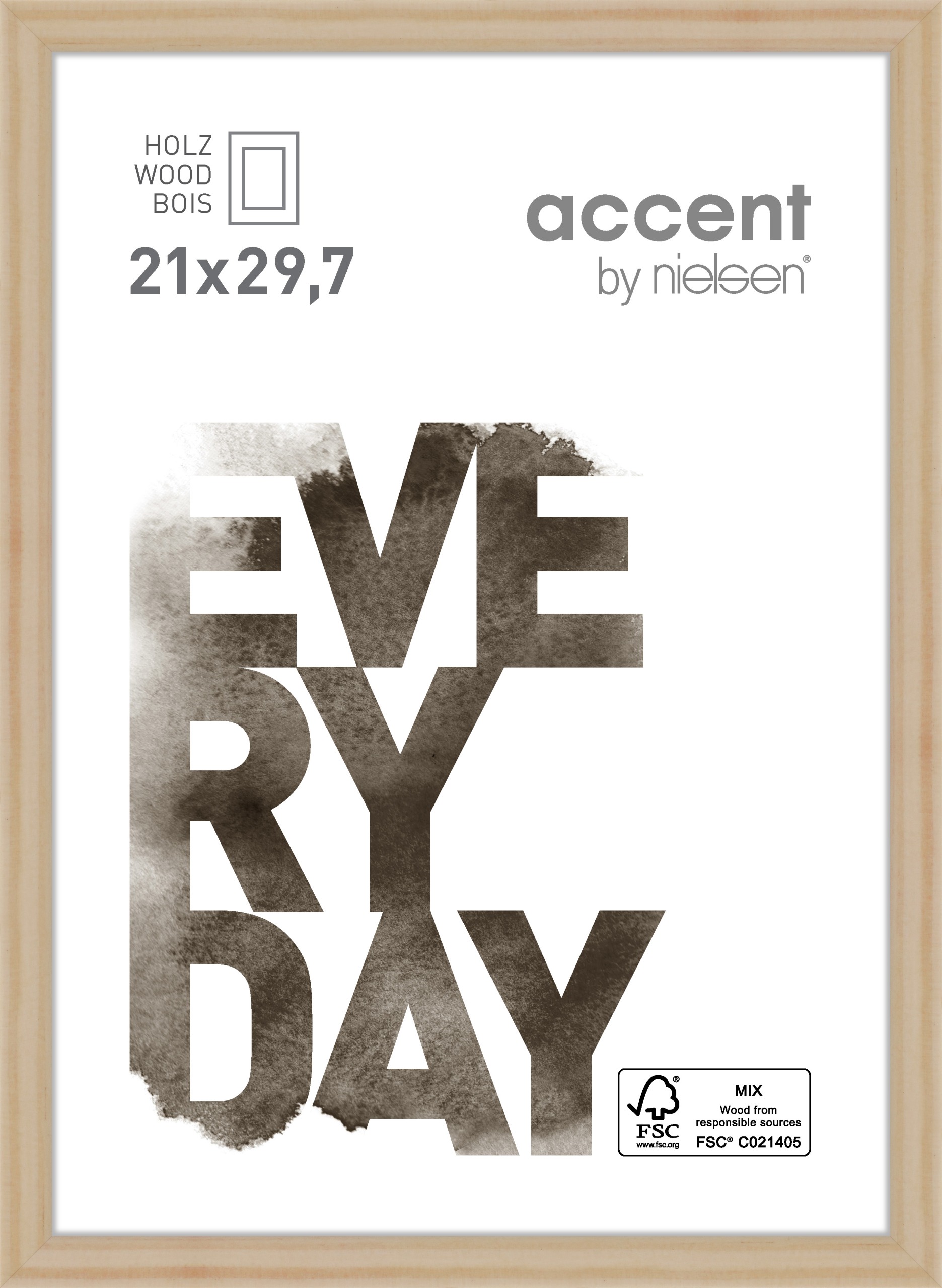 Bilderrahmen Zoom, 21x29,7 cm ZOOM in Beige Accent by Nielsen Holz Bilderrahmen Zoom ca. 21x29,7cm in Farbe Natural