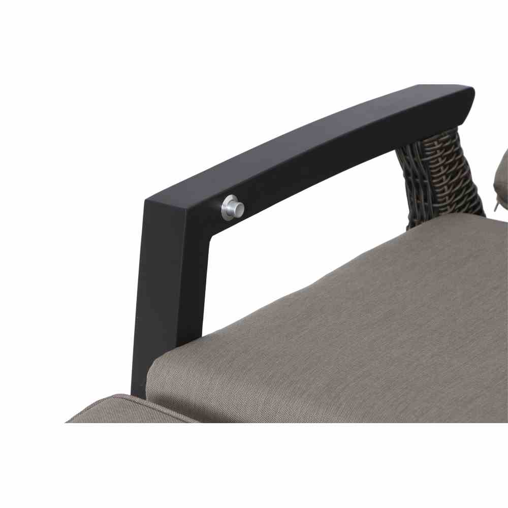 Relaxsessel CORIDO ca.73x87x103 cm in Geflecht charcoal-grey, Kissen, Dekoration für Zuhause, Mobiliar, Couch, Stuhl