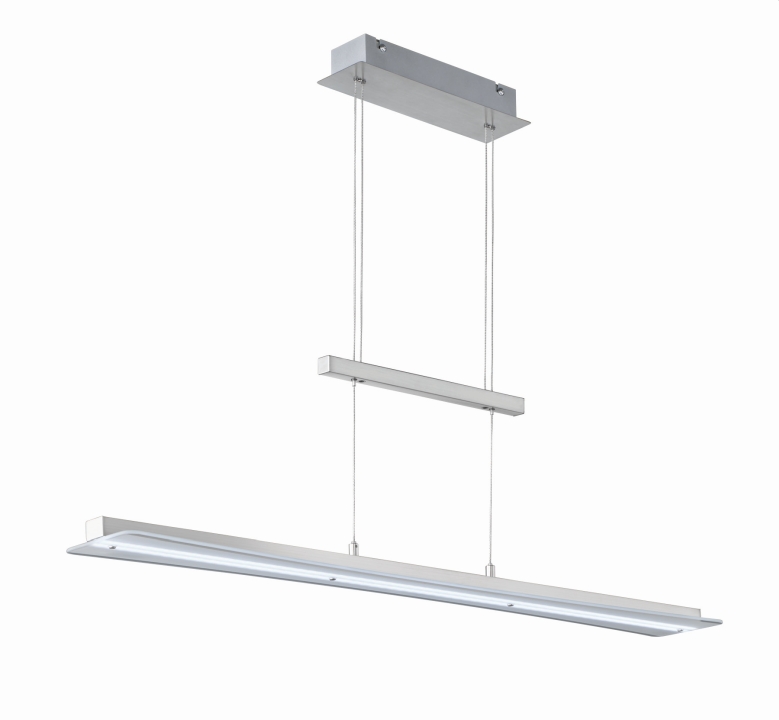 Reality LED-Pendelleuchte SMASH 1-flammig in Farbe Nickel matt, Glas weiß Reality Leuchten LED-Pendelleuchte SMASH in Nickel matt, Glas weiß