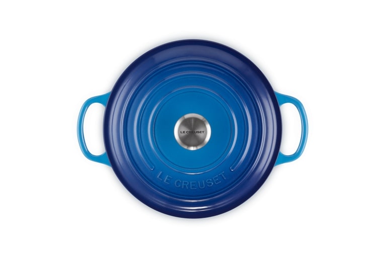 Le Creuset Bräter Sig 22cm in Farbe Azure Le Creuset Bräter Sig 22cm Azure Rund