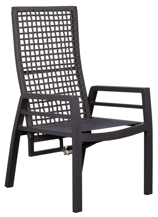 deVries Dining-Relaxsessel MONTANA in Rope mit Textilarmlehne