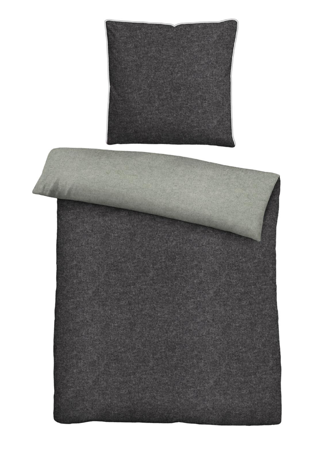 Bettwäsche Biber ca.135x200 0840500 in Farbe 020 Titanium