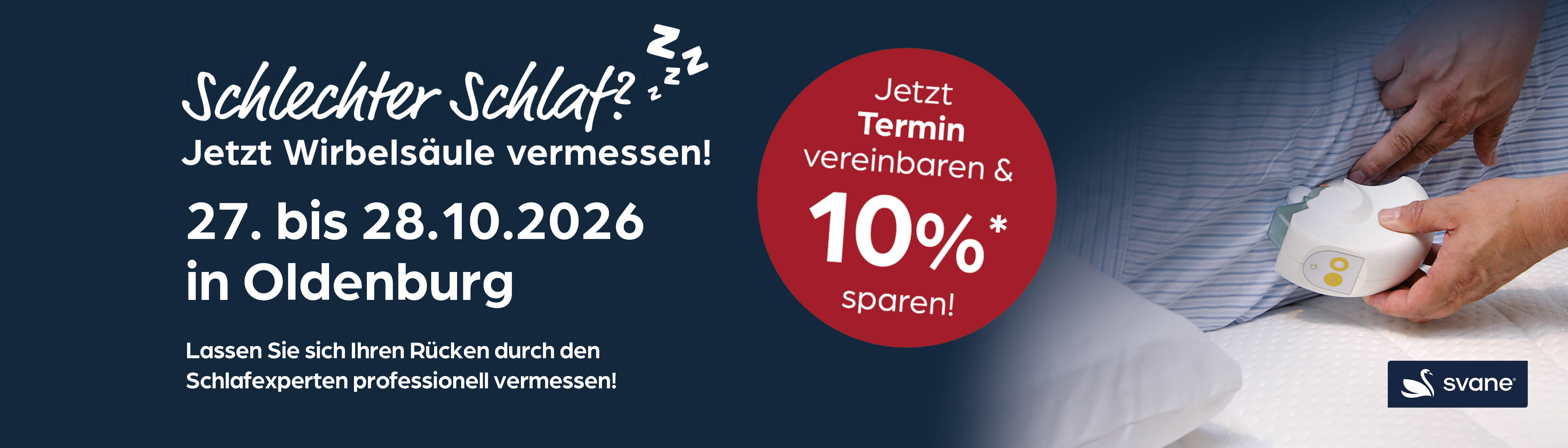 Wirbelsäulenvermessung, Schlafberatung, Messgerät, Matratze, Terminvereinbarung