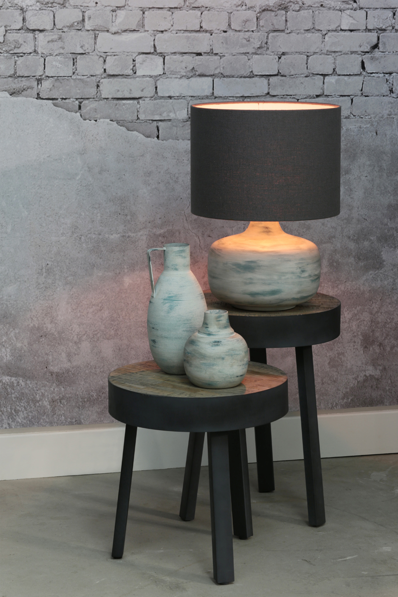 Light & Living Lampenschirm LIVIGNO in dunkelgrau