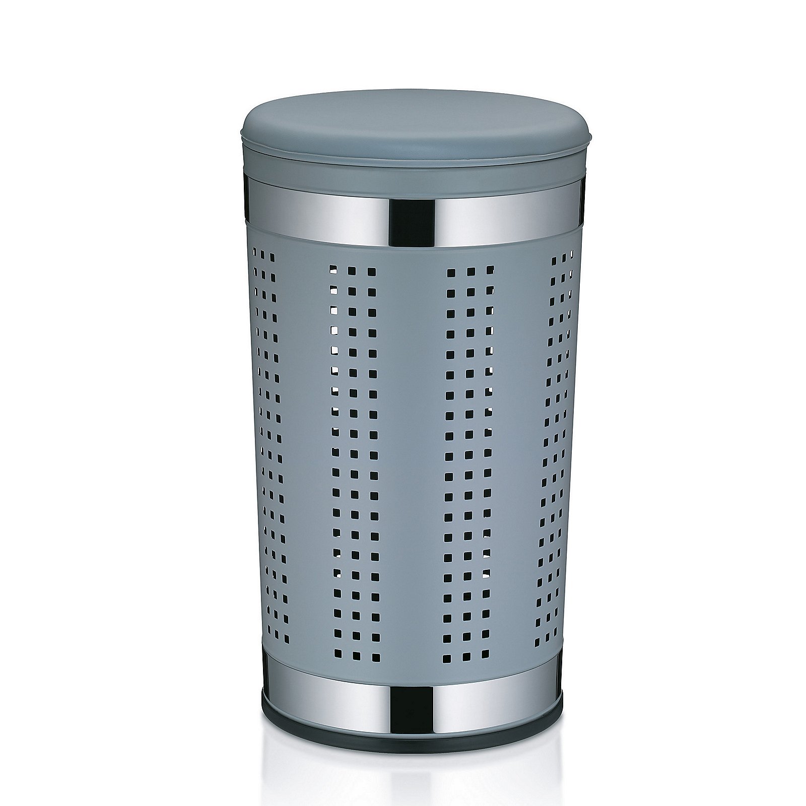 Kela Sitz-Wäschebox Sevilla SEVILLA in hellgrau, Zinn, Kann, Mülleimer, Flasche, Shaker