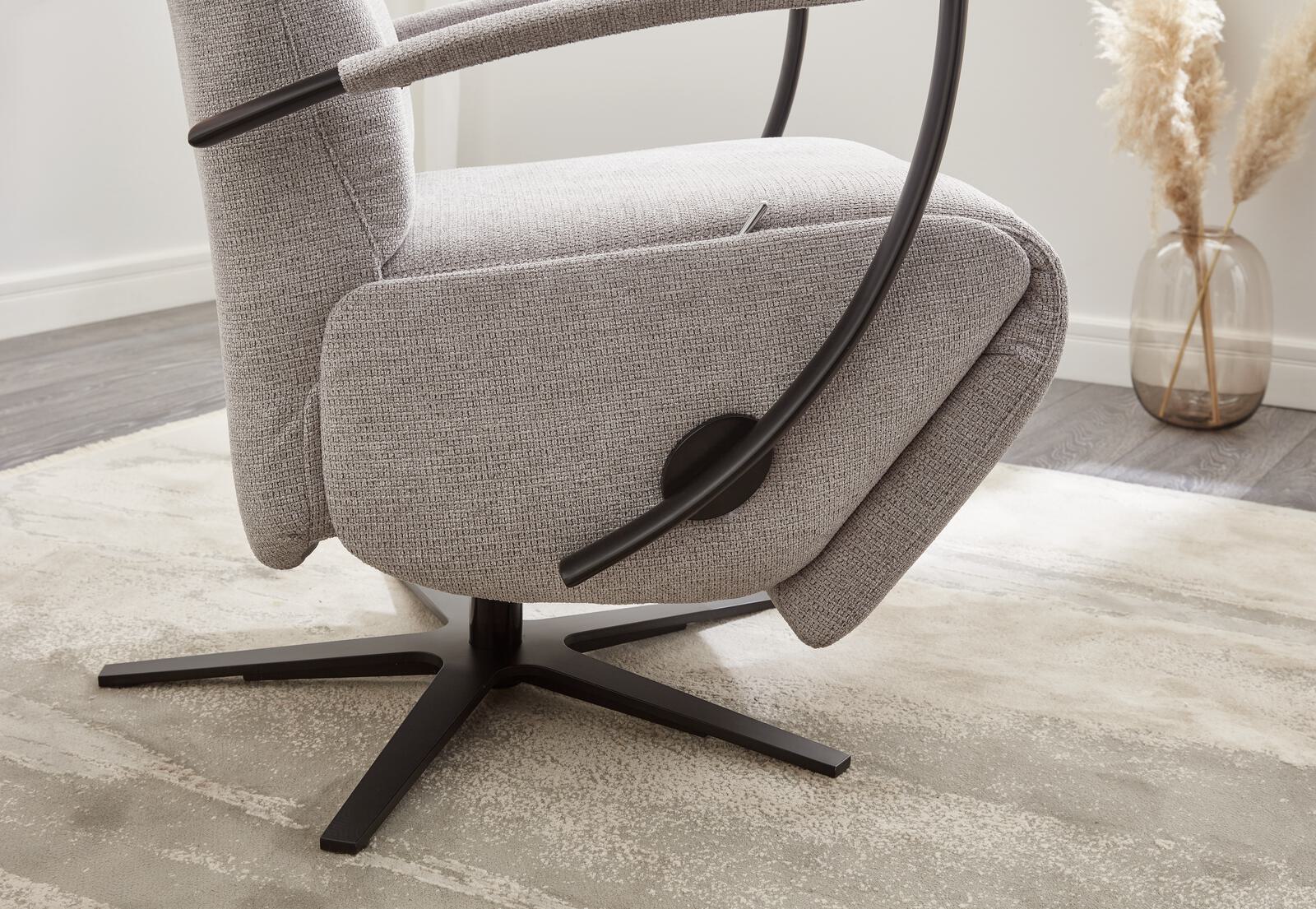 Relaxsessel ERGO CONCEPT STYLE in Grau Polsteria Relaxsessel ERGO CONCEPT STYLE in Stoff Orlean silber