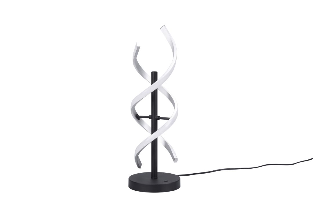 Trio LED-Tischleuchte SEQUENCE in Aluminium gebürstet, Kunststoff weiß