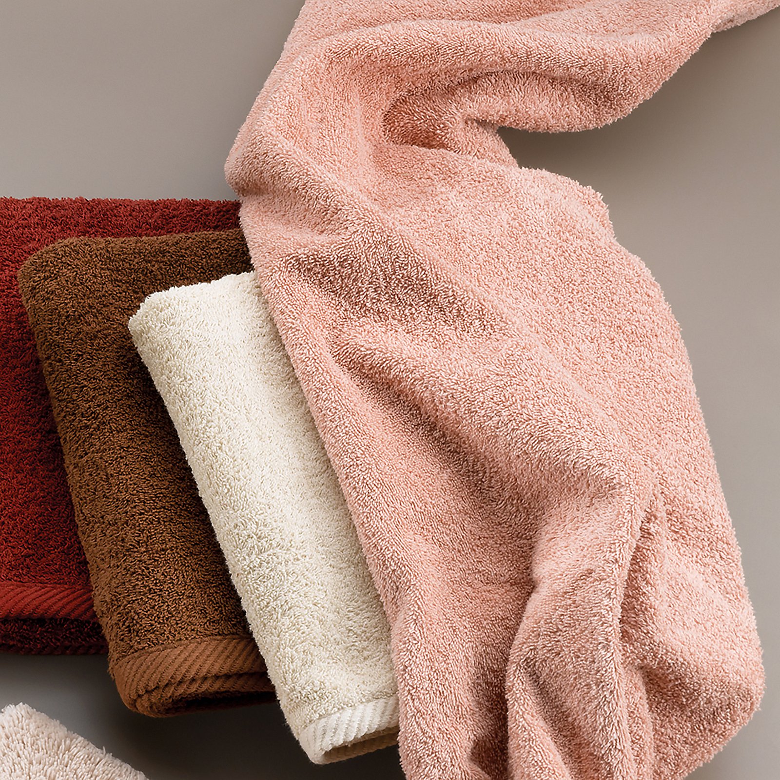 Kela Handtuch LADESSA in Farbe Offwhite, Handtücher, Baumwolle, Badetuch, Waschbare Baumwolle, Zweifarbiges Tuch