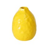 Boltze Vase Zitronella H:18cm ZITRONELLA in Steingut gelb, Zitrusfrucht, Obst, Zitrone, Glas, Töpferei
