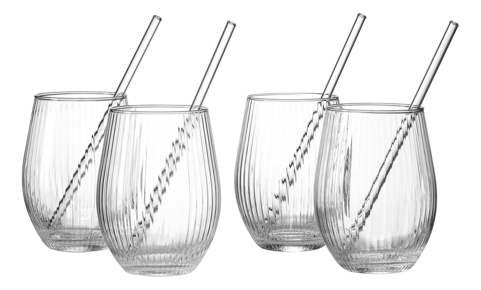 Ritzenhoff & Breker Party-Set 8-tlg. klar SPRITZ ca. 10x12x14 cm in 4 Longdrinkgläser,4 Trinkhalme Ritzenhoff & Breker Party-Set 8-tlg. klar SPRITZ ca. 10x12x14 cm in 4 Longdrinkgläser,4 Trinkhalme, Glas, Strohhalm, Wasserglas, Tumbler, Set