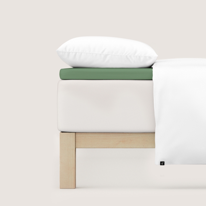 Schlafgut Pure Topper Spannbettlaken ca. 140x200-160x220cm in Farbe Green Mid Schlafgut Pure Topper Spannbettlaken ca. 140x200-160x220cm in Farbe Green Mid