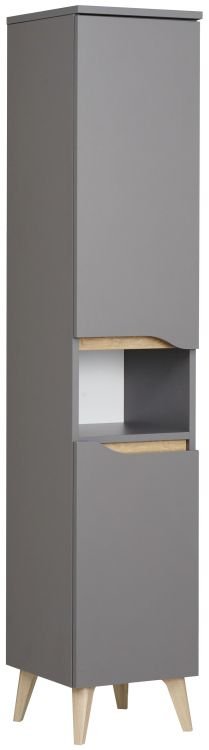 Pelipal Midischrank Capri in quarzgrau mit Holzoptik Pelipal Midischrank Capri in quarzgrau mit Holzoptik