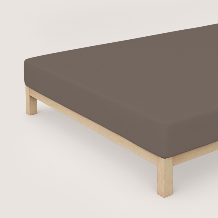 Schlafgut Pure Spannbettlaken ca. 180x200-200x220cm in Farbe Sand Deep