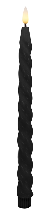 LED-Dinnerkerze 2er-Set WINTER in Schwarz L.C. Wholesaler LED-Dinnerkerze 2er-Set WINTER ca. Ø 2,2, H 26,5cm in black smooth 2.2x26.5cm