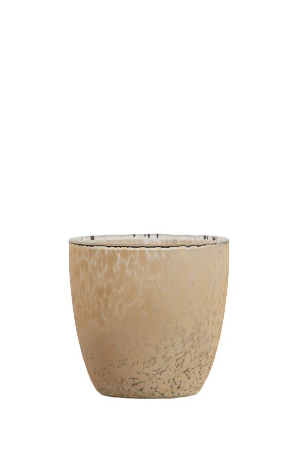 Teelicht JADIDA in Glas creme