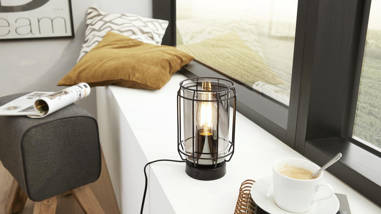 Interliving Tischleuchte IL-9331 in schwarz matt
