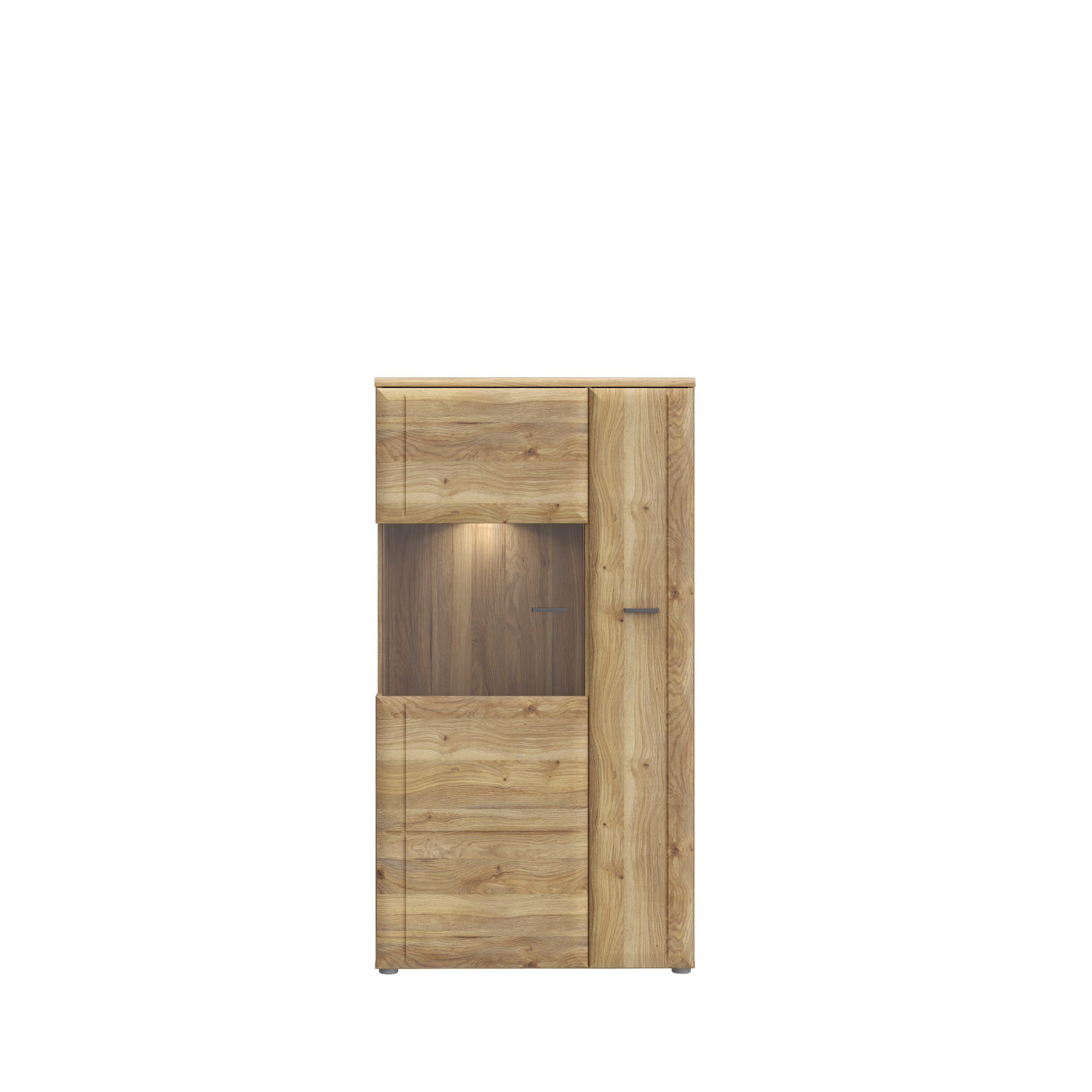 Forte Fabryki Mebli Vitrine AKINORI ca.B75 H140 T42 cm in D108 Novella Eiche Forte Fabryki Mebli Vitrine AKINORI ca.B75 H140 T42 cm in D108 Novella Eiche