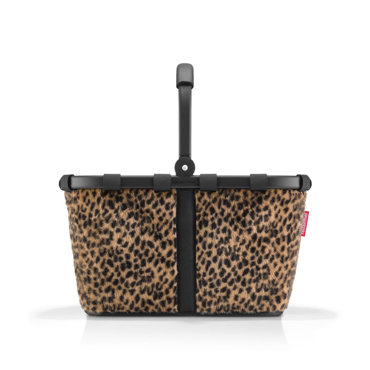 Reisenthel CARRYBAG in Farbe leo fake fur, Tasche, Leopardenmuster, Faltkorb, Tragbarkeit, Reiseaccessoire