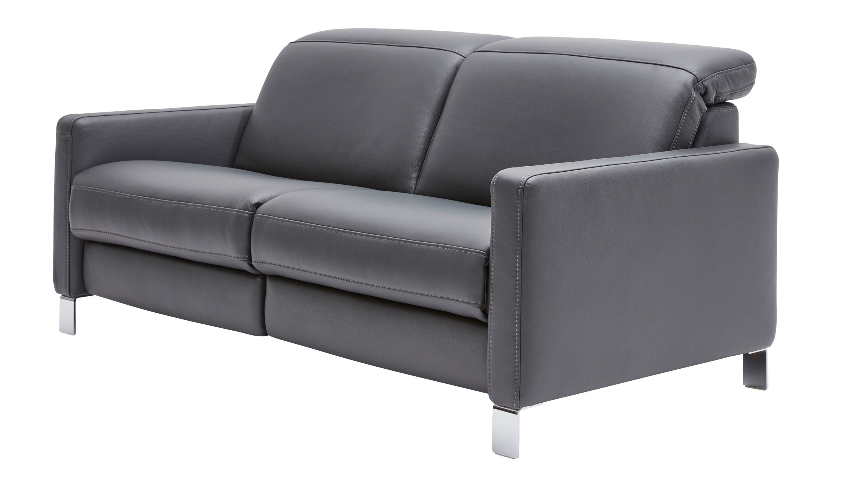 Interliving Sofa 2,5-sitzig IL 4054 in Leder Credo anthrazit, Couch, Mobiliar, Stuhl, Kissen, Sessel