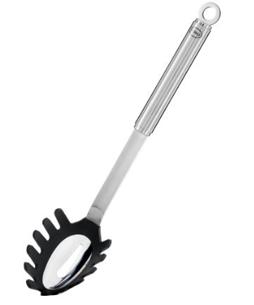 Rösle Spaghettiheber 32cm, Pasta-Pfanne, Spiralspaghetti, Schwerkünstiger Küchenhelfer, Nudel-Pfannenwender, Küchenwerkzeug