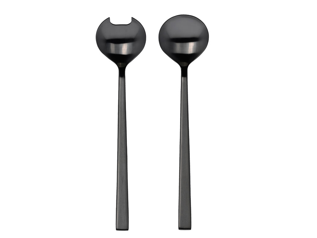 F&H Salatbesteck 2-teilig BITZ BITZ in Farbe Schwarz F&H Salatbesteck 2-teilig BITZ BITZ in Farbe Schwarz