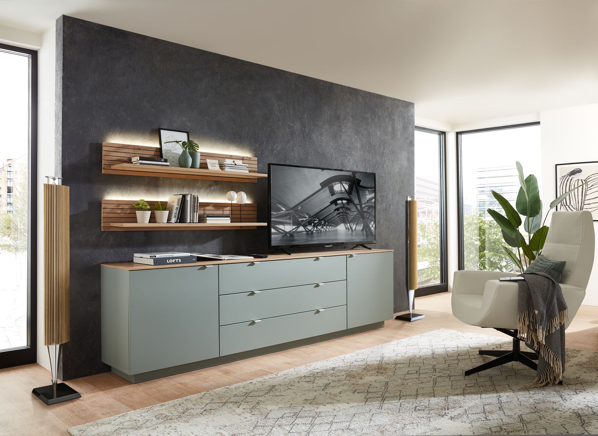 Innostyle Wandbord CORE in ArtisanEiche/Rillenoptik