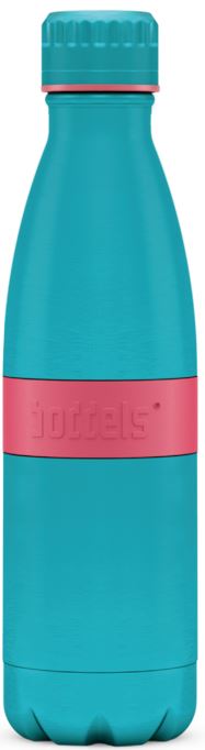 boddels Trinkflasche Twee 500ml in Himbeerrot/Türkis