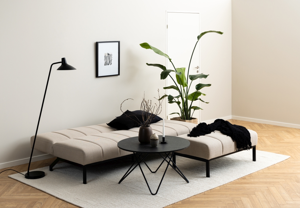 Actona Schlafsofa CAIX ca. 120x198cm in Stoff Basel beige