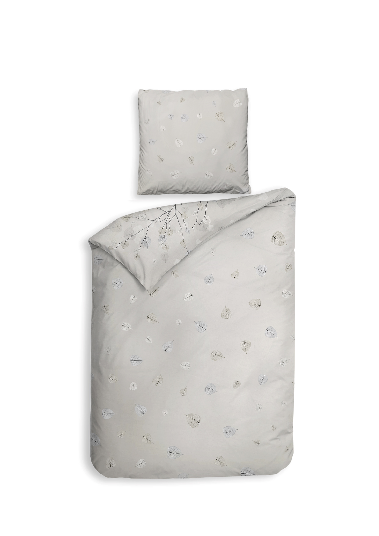 Heckettlane Bettwäsche ca. 155x220cm in Farbe Light-Grey, Kissen, Dekoration für Zuhause, Decke