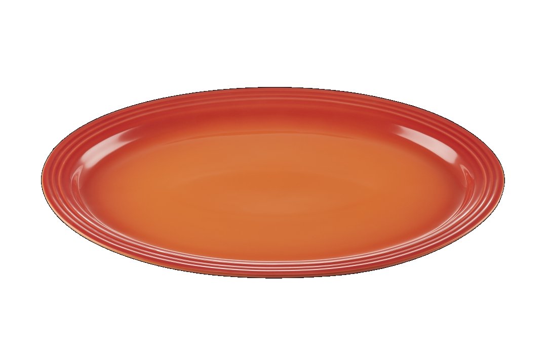 Le Creuset Servierplatte Ø ca. 46cm Ofenrot