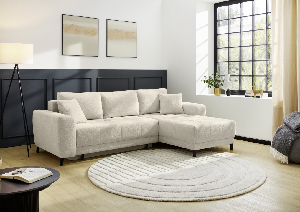 JOB Wohnlandschaft BEVERLY ca. 173x253x86cm in Dessin 417/07 beige