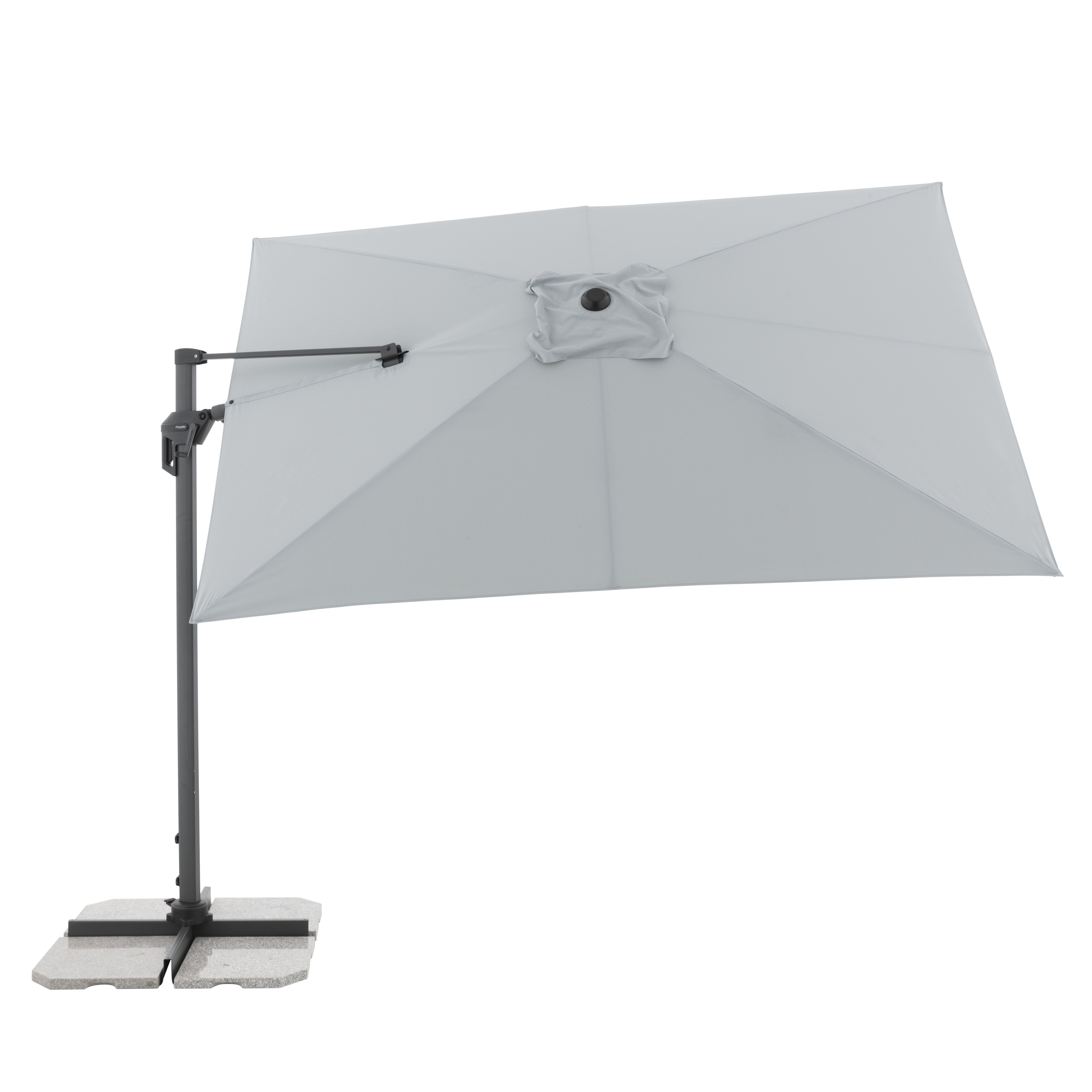 Doppler Pendelschirm ACTIVE PENDEL ca. 310x210cm in Farbe hellgrau, Sonnenschirm, Außenbereich, Schirmständer, Gehäuse, Design