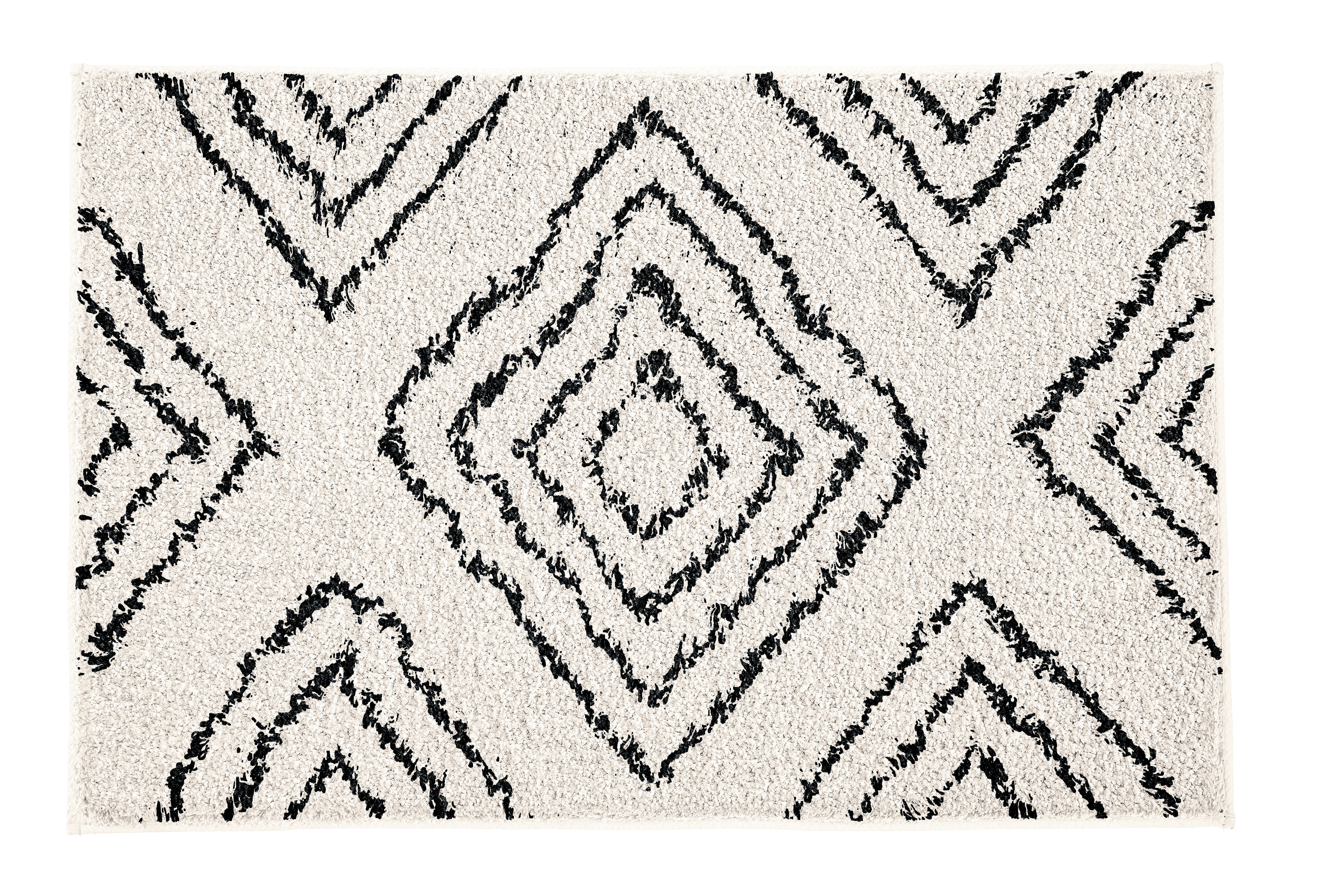 Kleine Wolke Badteppich BOHO ca. 70x120cm in Farbe Natur