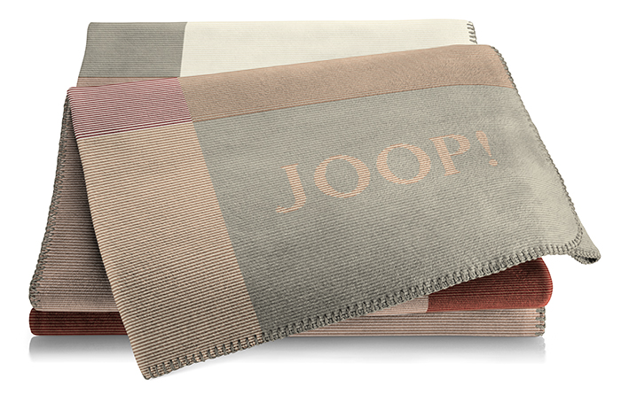 JOOP! Decke MOSAIC ca. 150x200cm in Farbe Rouge-Natur JOOP! Decke MOSAIC ca. 150x200cm in Farbe Rouge-Natur